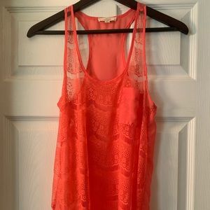 Sheer coral tank by Iris Los Angeles